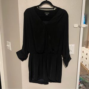 Trouv Black Blouse Dress